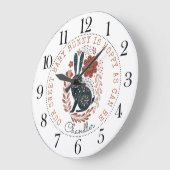 Aangepaste Baby Bunny Rabbit Nursery Large Clock Grote Klok (Hoek)