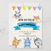 Aangepaste baby dieren thema baby shower