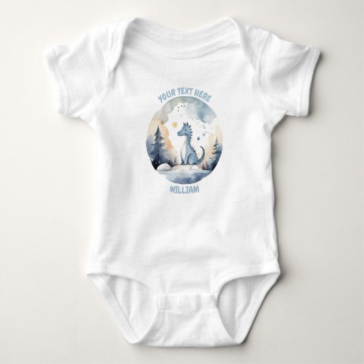 Aangepaste baby Dinosaur-carrosserie Romper (Voorkant)
