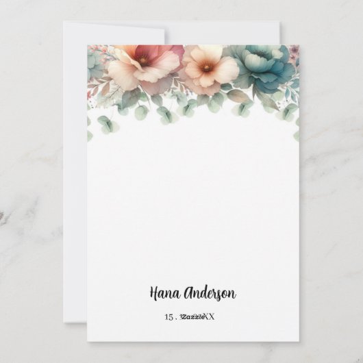 Aangepaste Baby Douche Uitnodigingen | Leuk dieren (Achterkant)