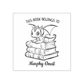 Aangepaste Baby Dragon Bookplate Rubberstempel (Afrduk)