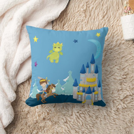 Aangepaste Baby Dragons Medieval Knight Nursery Kussen (Deken)