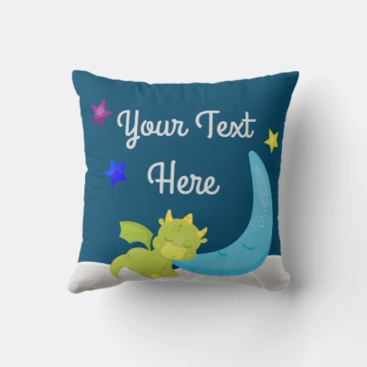 Aangepaste Baby Dragons Medieval Knight Nursery Kussen (Achterkant)