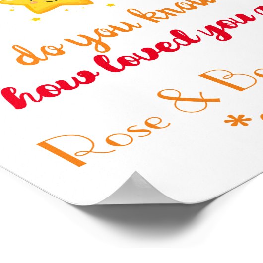 Aangepaste Baby Drieling Kinderkamer Decor, Sterre Poster (Hoek)