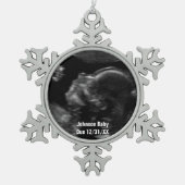 Aangepaste Baby Echografie Foto Kerst Ornament (Voorkant)