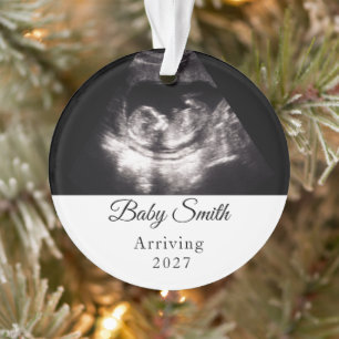 Aangepaste baby-echografie zwangerschapsaankondigi ornament