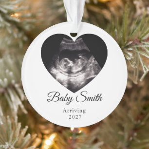 Aangepaste baby-echografie zwangerschapsaankondigi ornament