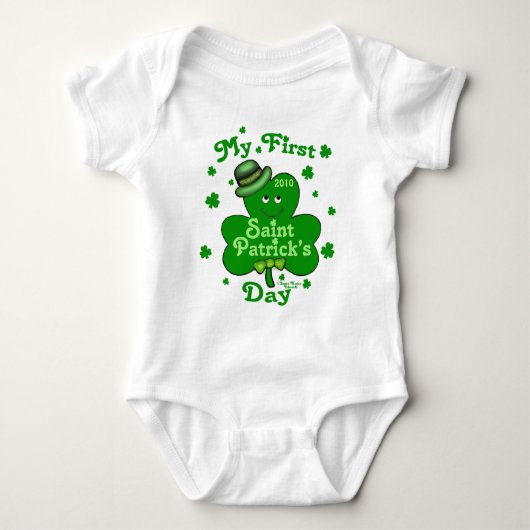Aangepaste Baby eerste St. Patrick's Day Romper (Voorkant)