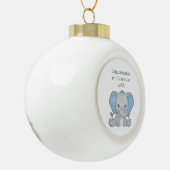 Aangepaste Baby Elephant Blue Baby, 1 kerst Keramische Bal Ornament (Links)