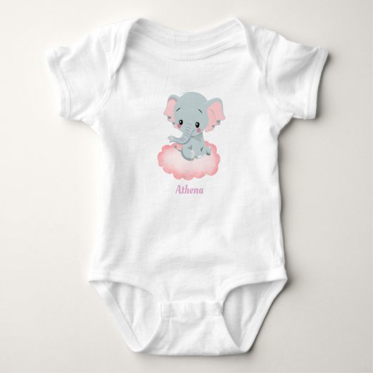 Aangepaste Baby Elephant Romper (Voorkant)