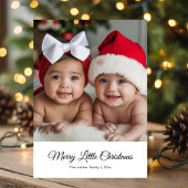 Aangepaste Baby en Familie Merry Little kerstkaart