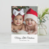 Aangepaste Baby en Familie Merry Little kerstkaart (Staand voorkant)