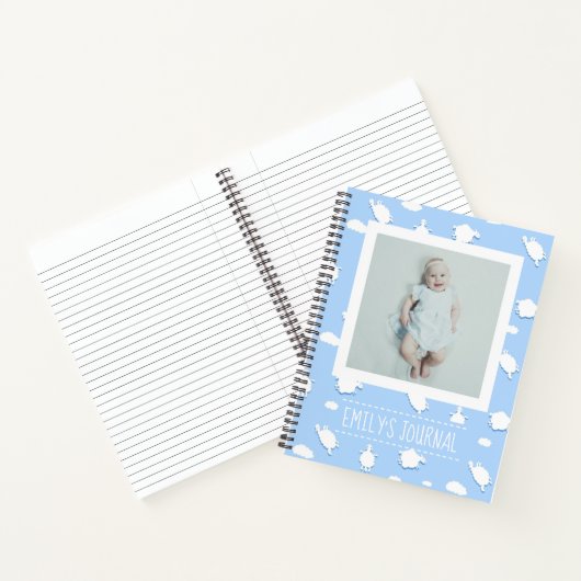 Aangepaste Baby en publicatieblad voor wolken en s Notitieboek (Binnen)