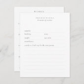 Aangepaste Baby en voorspelling Minimale beschermi Notitiekaartje (Voorkant / Achterkant)