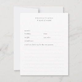 Aangepaste Baby en voorspelling Minimale beschermi Notitiekaartje