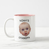 Aangepaste Baby Face-mok | Aangepaste Baby Foto Mo Tweekleurige Koffiemok (Links)