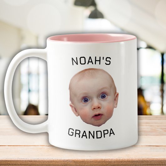 Aangepaste Baby Face-mok | Aangepaste Baby Foto Mo Tweekleurige Koffiemok