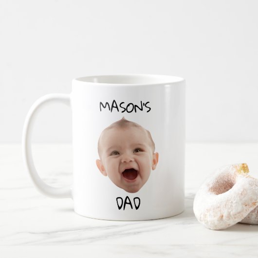 Aangepaste Baby Face Photo Coffee Mok, Moederdag B Koffiemok (Met donut)