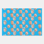 Aangepaste Baby Face Photo Face 3 foto's Inpakpapier Vel (Voorkant 3)