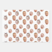 Aangepaste Baby Face Photo Face 3 foto's Inpakpapier Vel (Voorkant 2)