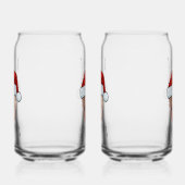 Aangepaste Baby Face Santa Hat Kerstfoto Blikvorm Glas (Links)