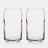 Aangepaste Baby Face Santa Hat Kerstfoto Blikvorm Glas (Rechts)