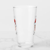 Aangepaste Baby Face Santa Hat Kerstfoto Glas (Links)