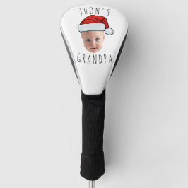 Aangepaste Baby Face Santa Hat Kerstfoto Golfheadcover