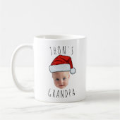 Aangepaste Baby Face Santa Hat Kerstfoto Koffiemok (Links)