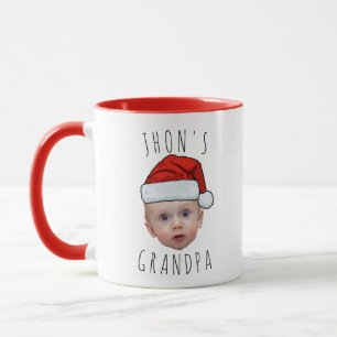 Aangepaste Baby Face Santa Hat Kerstfoto Mok