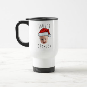 Aangepaste Baby Face Santa Hat Kerstfoto Reisbeker