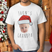 Aangepaste Baby Face Santa Hat Kerstfoto T-shirt