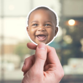 Aangepaste Baby Face Sticker – Gepersonaliseerde f