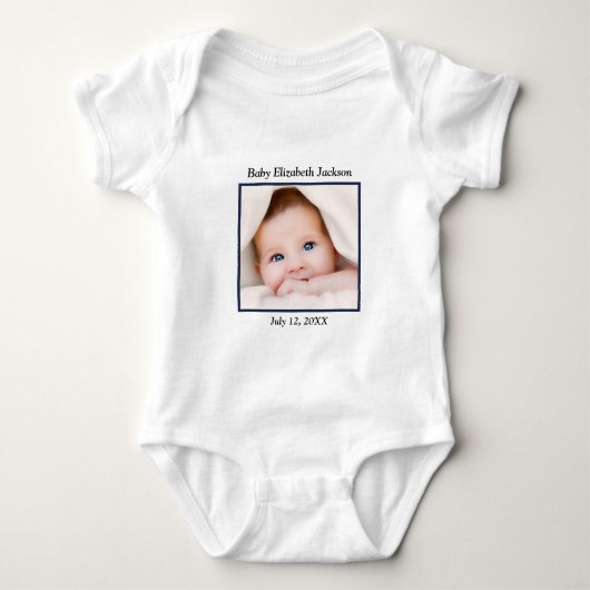 Aangepaste Baby-familiefoto aanpassen Romper (Voorkant)