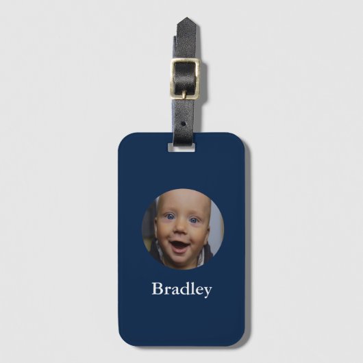 Aangepaste baby foto aangepast bagagelabel (Voorkant (verticaal))