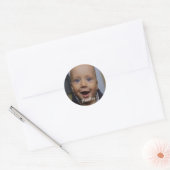 Aangepaste baby foto aangepast ronde sticker (Envelop)