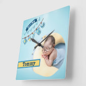 Aangepaste Baby foto - Aangepast Vierkante Klok (Hoek)