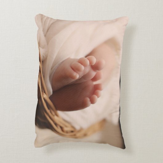 Aangepaste Baby foto Accent Kussen (Achterkant (Verticaal))