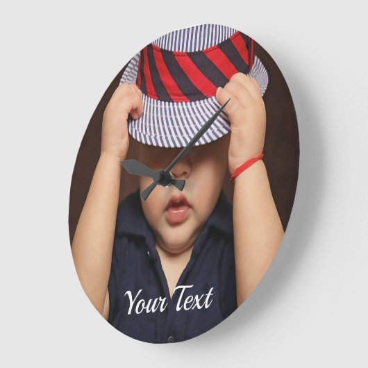 Aangepaste Baby foto-acrylwandklok Grote Klok (Hoek)