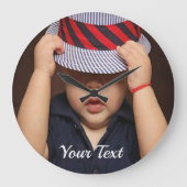 Aangepaste Baby foto-acrylwandklok Grote Klok (Voorkant)