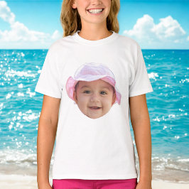 Aangepaste Baby-foto, Baby-fotogezicht T-shirt