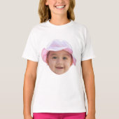 Aangepaste Baby-foto, Baby-fotogezicht T-shirt (Voorkant)