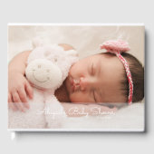 Aangepaste Baby Foto Baby shower Gastenboek (Voorkant)