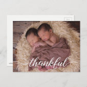 Aangepaste Baby foto bedankt Aankondigingskaart (Voorkant / Achterkant)