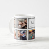 Aangepaste Baby Foto collage Glamoureuze Silver Koffiemok (Voorkant links)