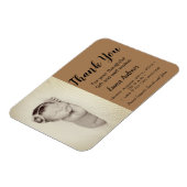 Aangepaste Baby Foto Dank je geboorteaankondiging Magneet (Linkerzijde)