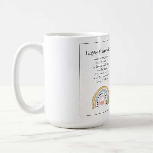Aangepaste Baby Foto en tekst Vaderdag Koffiemok (Links)