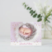 Aangepaste Baby foto geboorte Aankondigingskaart (Staand voorkant)