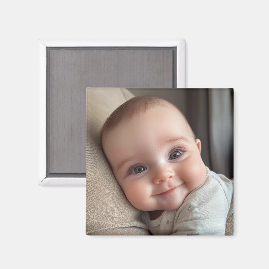Aangepaste Baby Foto Koelkast Magneet Baby Aankond (Voorkant / Achterkant)