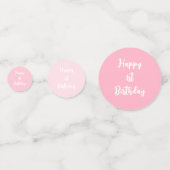 Aangepaste baby foto roze 1e verjaardag confetti (Achterkanten)